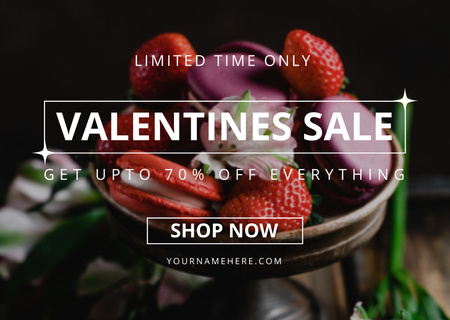 Святковий розпродаж солодощів до Дня Святого Валентина Card – шаблон для дизайну