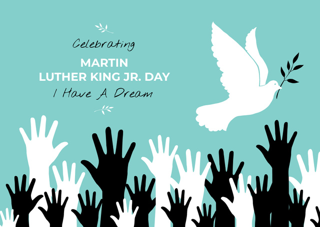 Template di design Martin Luther King day card Card