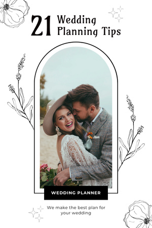 Plantilla de diseño de Ofrecer consejos para la planificación de bodas Pinterest 