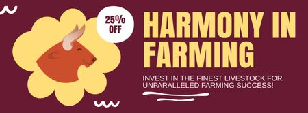 Investment in Livestock and Farming Facebook cover Design Template
