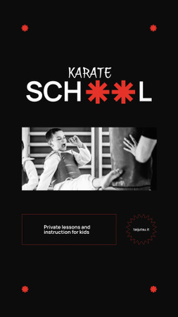 Ontwerpsjabloon van Instagram Story van Karate School Ad