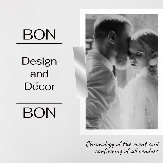 Offer of Wedding Design and Decor Services Instagram AD – шаблон для дизайну
