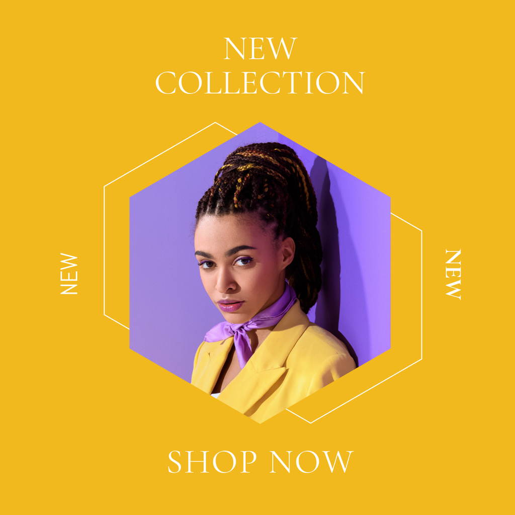 Designvorlage New Female Clothing Collection Ad für Instagram