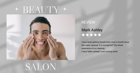 Beauty Salon Testimonial And Rating From Customer Facebook AD Design Template