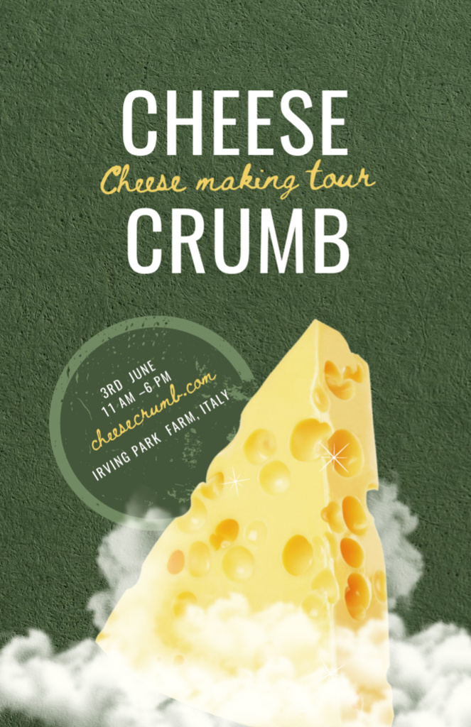 Plantilla de diseño de Cheese Tasting Event Announcement with Clouds Invitation 5.5x8.5in 