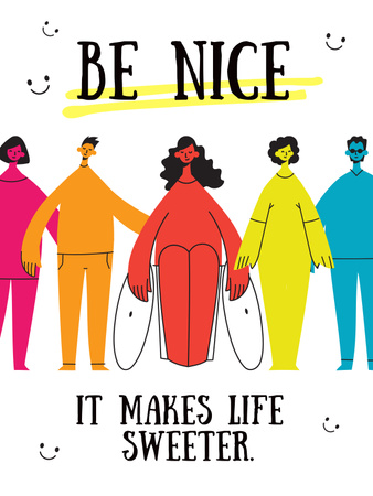 Ontwerpsjabloon van Poster US van Motivation of Being Kind to People