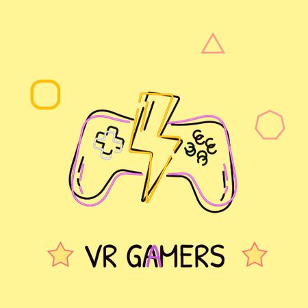VR Gamers Community Ad Animated Logo Tasarım Şablonu