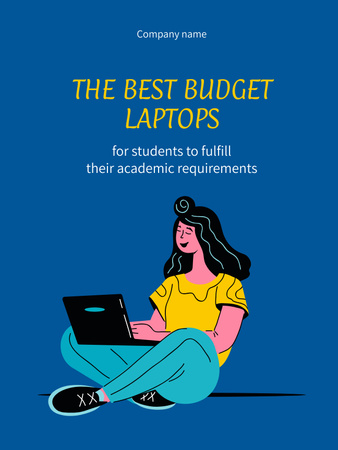 Offer of Budget Laptops Poster US Design Template
