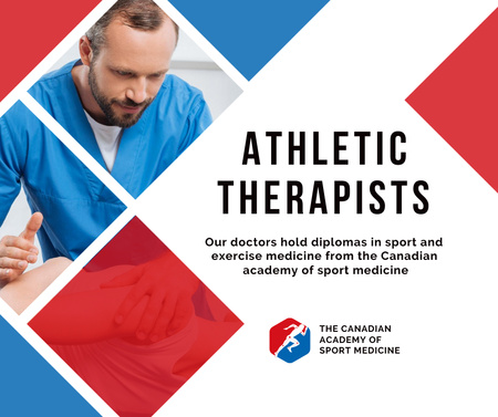 Athletic Therapist Services Offer Facebook Design Template