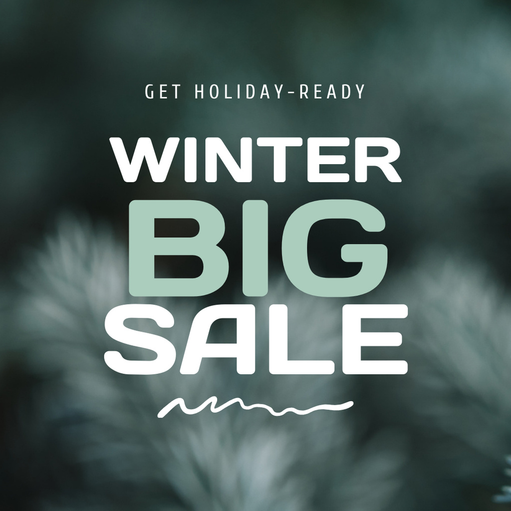 Holiday-ready Big Winter Sale Announcement Instagram Πρότυπο σχεδίασης
