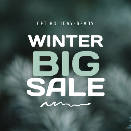 Designvorlage Holiday-ready Big Winter Sale Announcement für Instagram