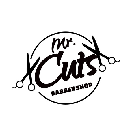 Emblem of Barbershop Logo 1080x1080pxデザインテンプレート