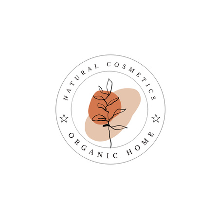 Natural Skin Care And Cosmetics Offer Logo 1080x1080px – шаблон для дизайну