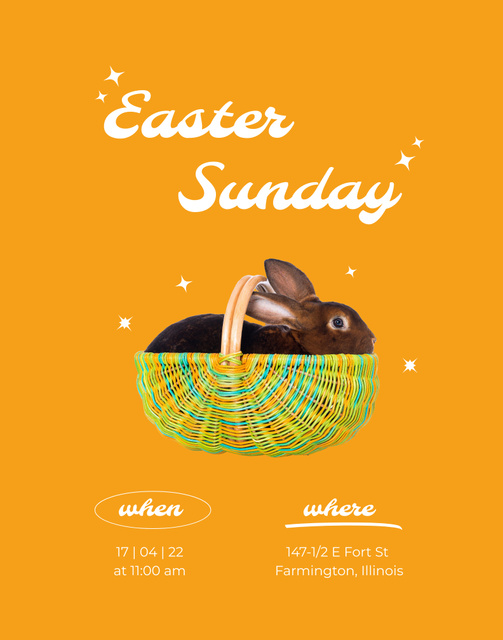 Join the Easter Holiday Celebrations and Share the Joy Poster 22x28in Design Template
