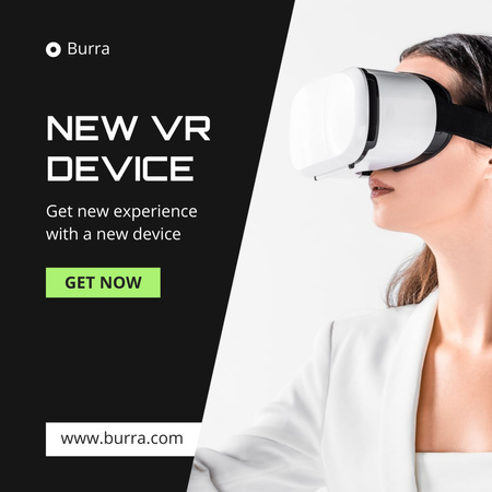 New Virtual Reality Device Ad Instagram Design Template