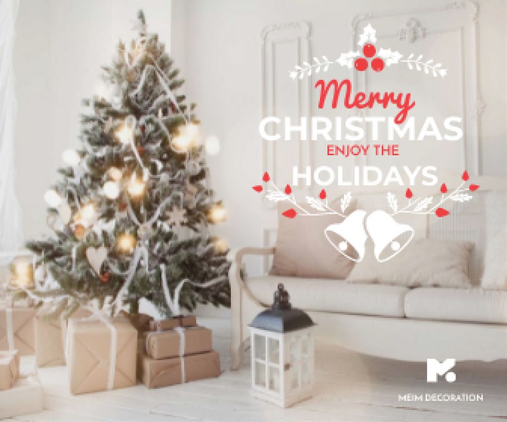 Merry Christmas card Large Rectangle Modelo de Design
