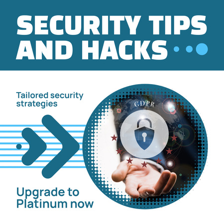 Platilla de diseño Advanced Security Tips and Hacks Instagram