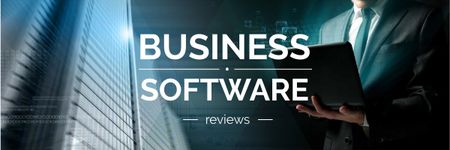 Business software reviews Ad Email header Design Template