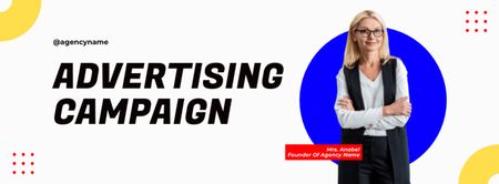 Template di design Proposta per il lancio di una campagna pubblicitaria per le imprese Facebook cover