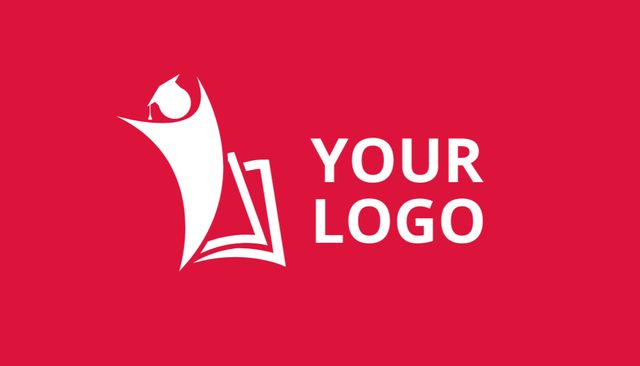 Modèle de visuel Company Emblem with Illustration of Graduator - Business Card US
