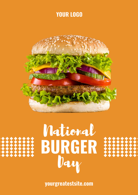 National Burger Day Poster tervezősablon