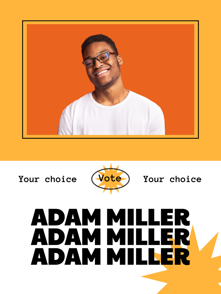 Modèle de visuel Election Candidate with Smiling Man - Poster US