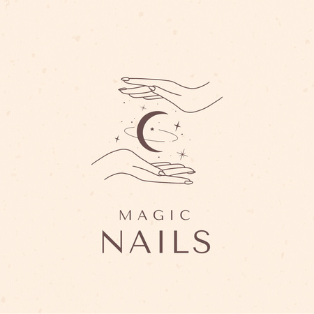 Beautiful Nail Services Offering Logo Design Template