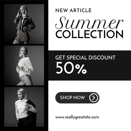 Summer Fashion Collection At Discounted Rates Instagram Design Template