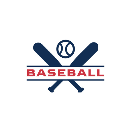 Baseball Emblem with Bats and Ball Logo 1080x1080px Design Template