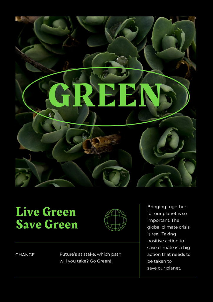 Eco Lifestyle Concept Poster Design Template