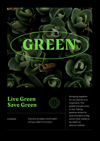 Eco Lifestyle Concept Posterデザインテンプレート