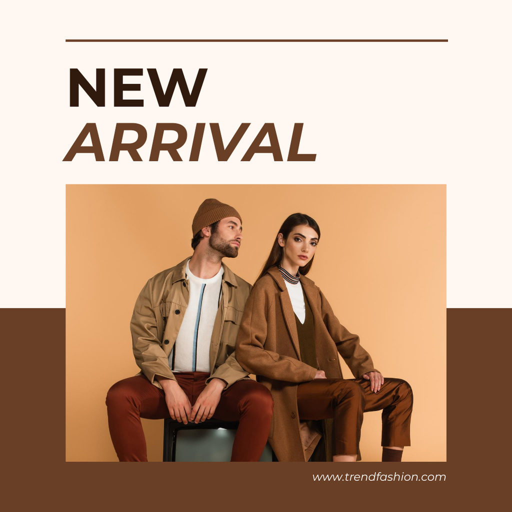 Plantilla de diseño de New Arrival Fashion Couple Clothes Instagram 