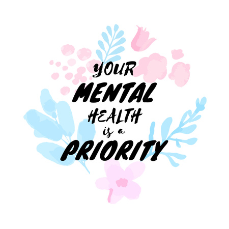 Mental Health care quote Instagram Design Template