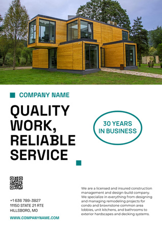 Quality Construction Services Offer with Modern Building Newsletter – шаблон для дизайна