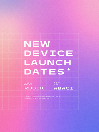 New Device Launch Announcement Poster US Šablona návrhu