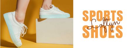 Shoes Sale Female Legs in Sports Shoes Facebook cover Design Template