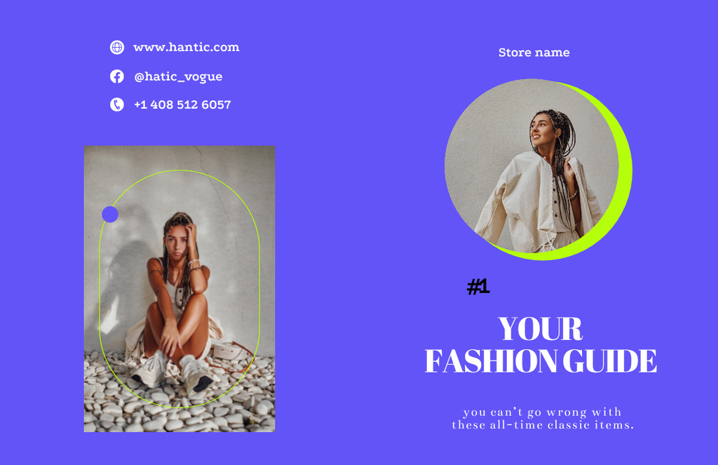 Fashion Sale with Young Model Photos Brochure 11x17in Bi-fold Πρότυπο σχεδίασης