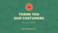 Thank You for Loyalty Text on Green
