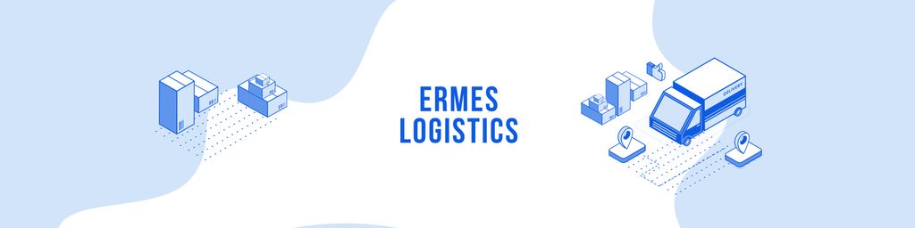 Logistics Services Ad LinkedIn Cover Design Template