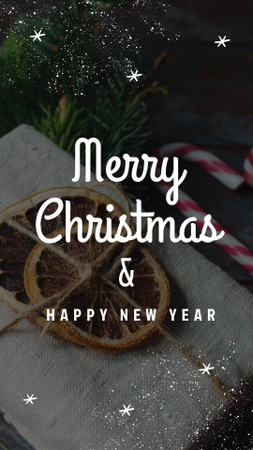 Designvorlage Merry Christmas and Happy New Year Warm Wishes für Instagram Story