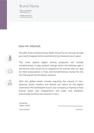 Template di design New Mobile App Announcement Letterhead