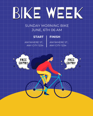 Bicycle Week Announcement Instagram Post Vertical – шаблон для дизайна