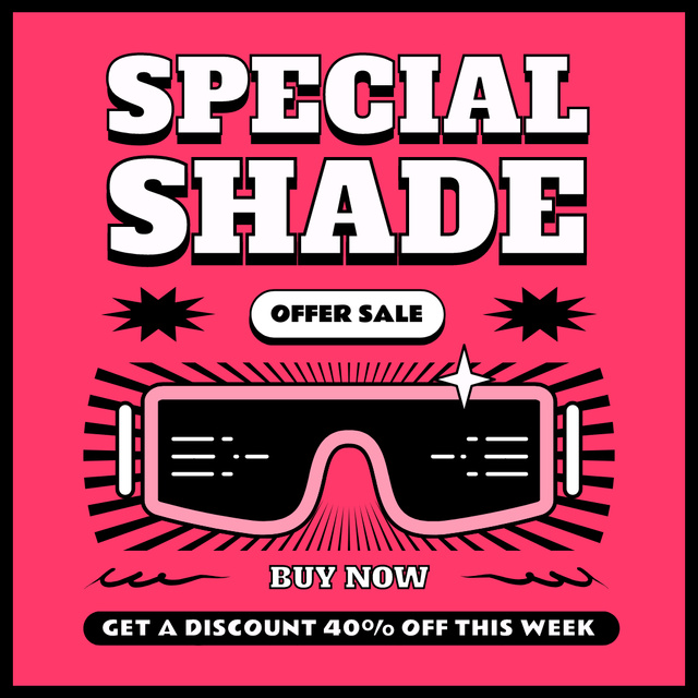 Special Offer of Trendy Sunglasses Instagram AD tervezősablon