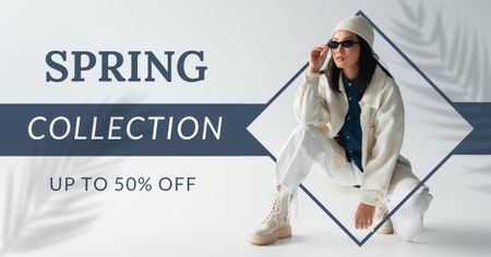 Stylish Spring Sale Announcement Facebook AD tervezősablon