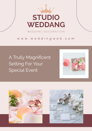 Wedding Decor Studio Poster 28x40in Design Template