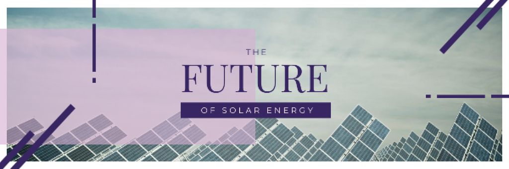 Ontwerpsjabloon van Email header van Energy Supply with Solar Panels in Rows for Future
