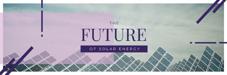 Energy Supply with Solar Panels in Rows Email header Design Template