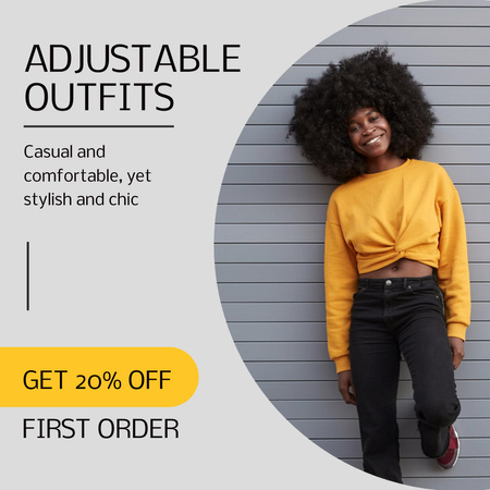 Designvorlage Ad of Adjustable Outfits für Instagram