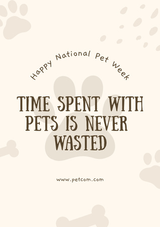 Plantilla de diseño de Inspirational Phrase about Pets Poster 
