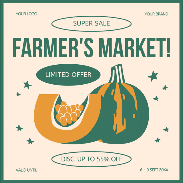 Designvorlage Limited Offer at Farmer's Market für Instagram